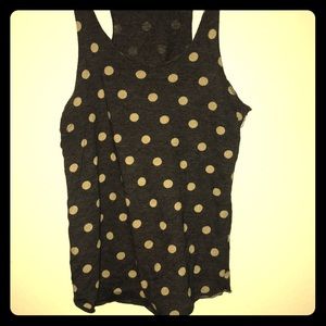 Polka dot racer back tank